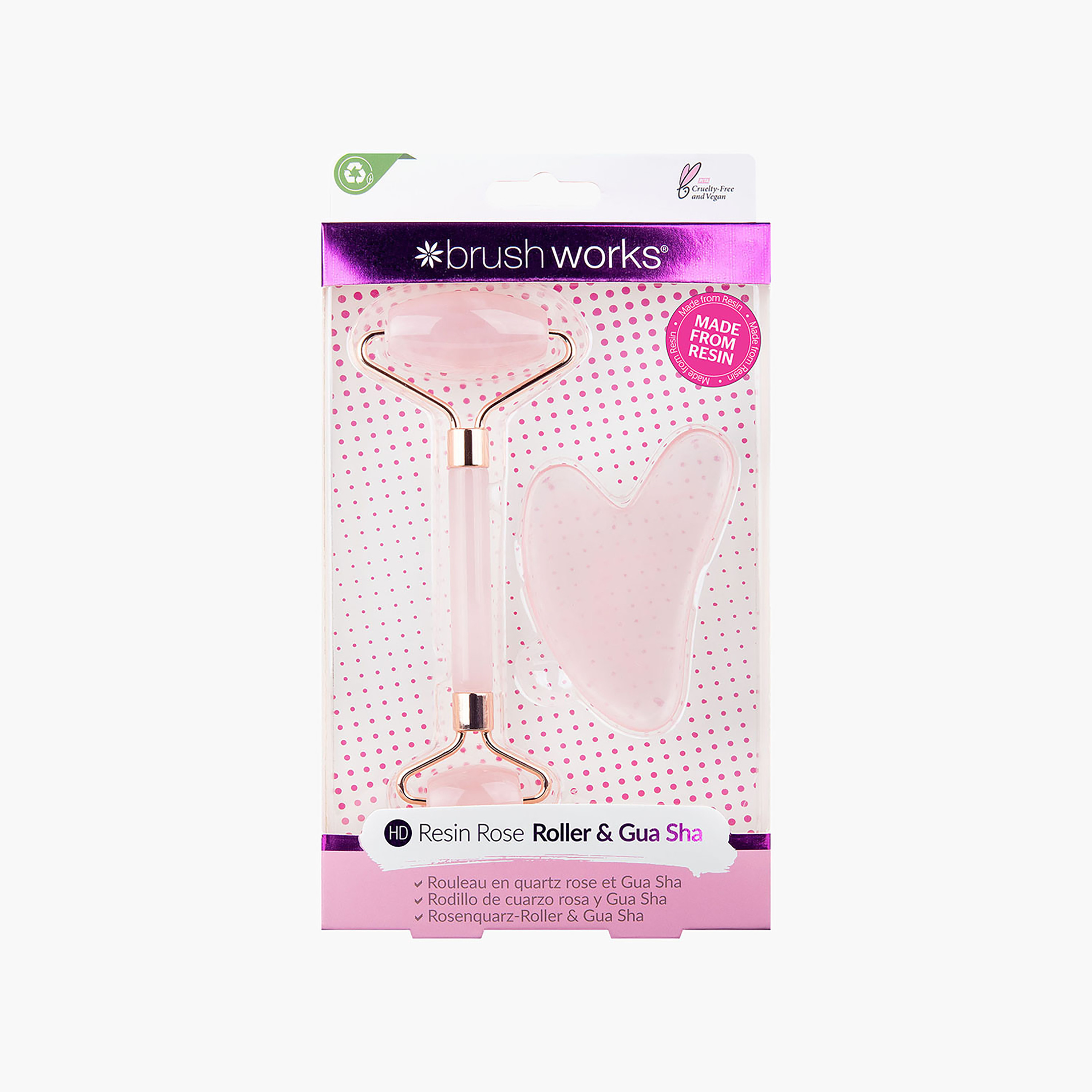 Brushworks 2-Piece Resin Roller and Gua Sha Set-beautyandpersonalcare-makeup-brushesandaccessories-accessories-image-1