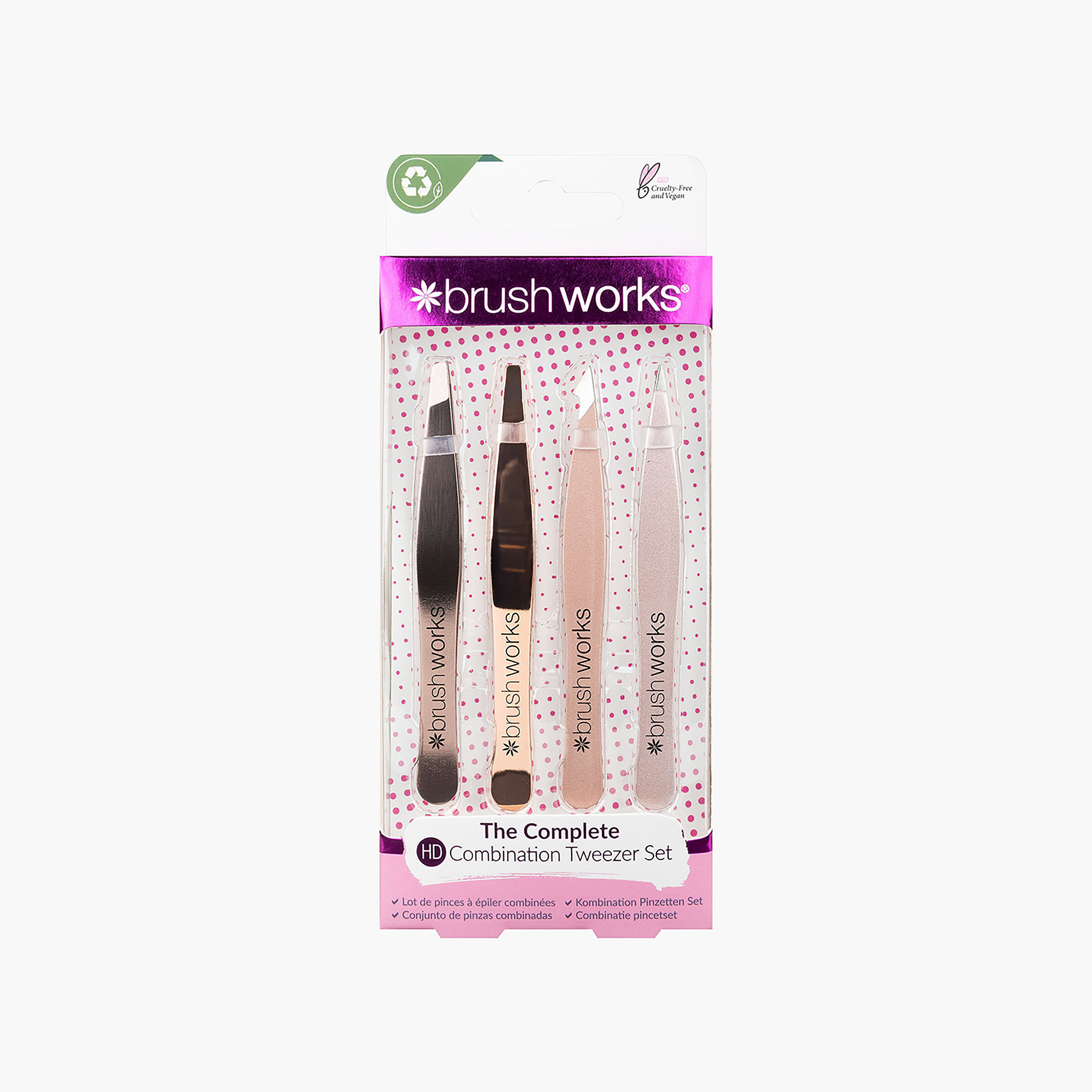 طقم ملاقط 4 قطع من براشوركس-beautyandpersonalcare-makeup-brushesandaccessories-accessories-image-1