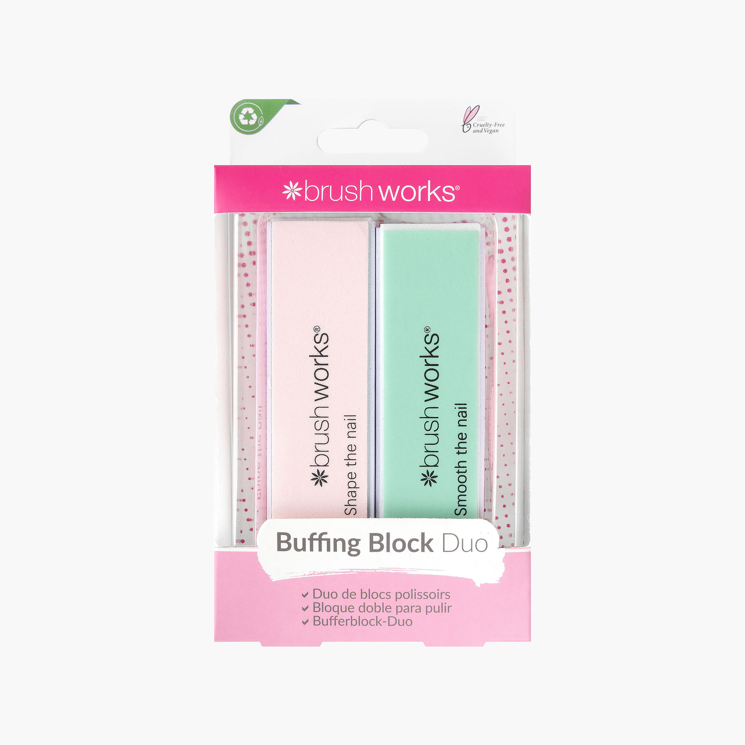 Brushworks 2-Piece Pastel Nail Buffing Blocks Set-beautyandpersonalcare-makeup-nails-nailtools-image-1