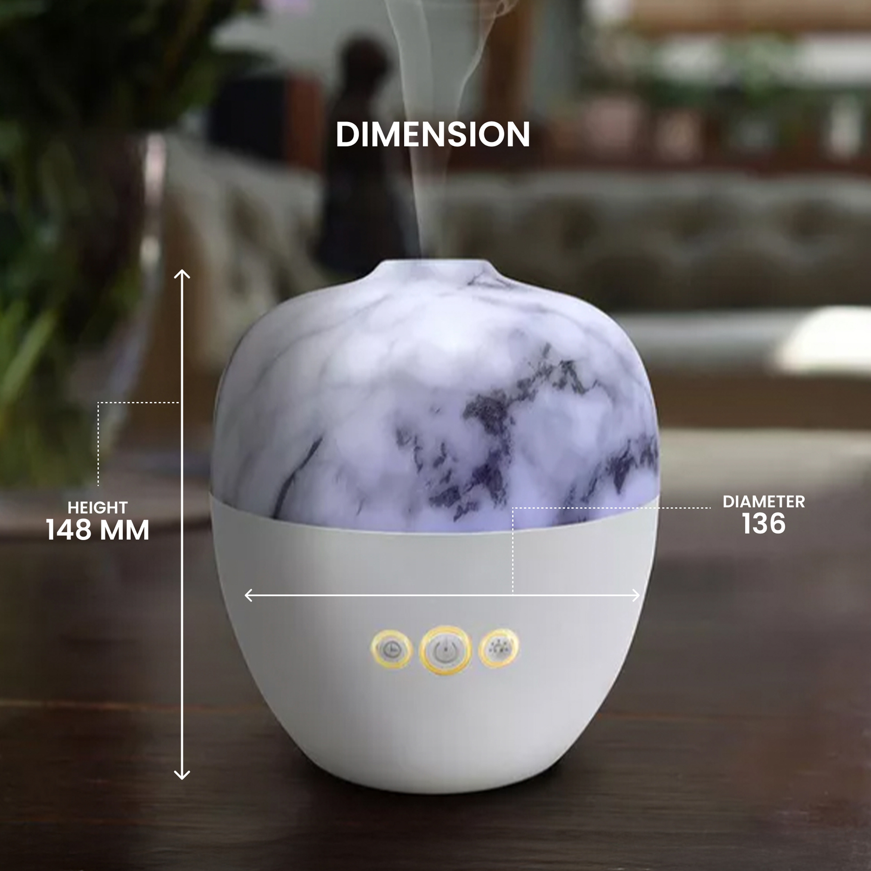 Emma Ultrasonic Aroma Electric Diffuser - 300 ml-household-homefragrance-airrevitalisersandhumidifiers-image-6