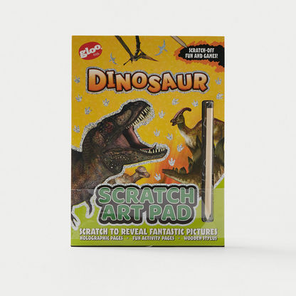 Gloo Dinosaur Scratch Art Pad with Wooden Stylus-Books-image-0