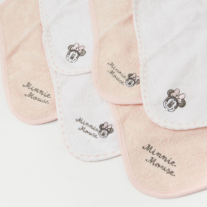 Minnie Mouse Embroidered 6-Piece Wash Cloth Set - 25x25 cms