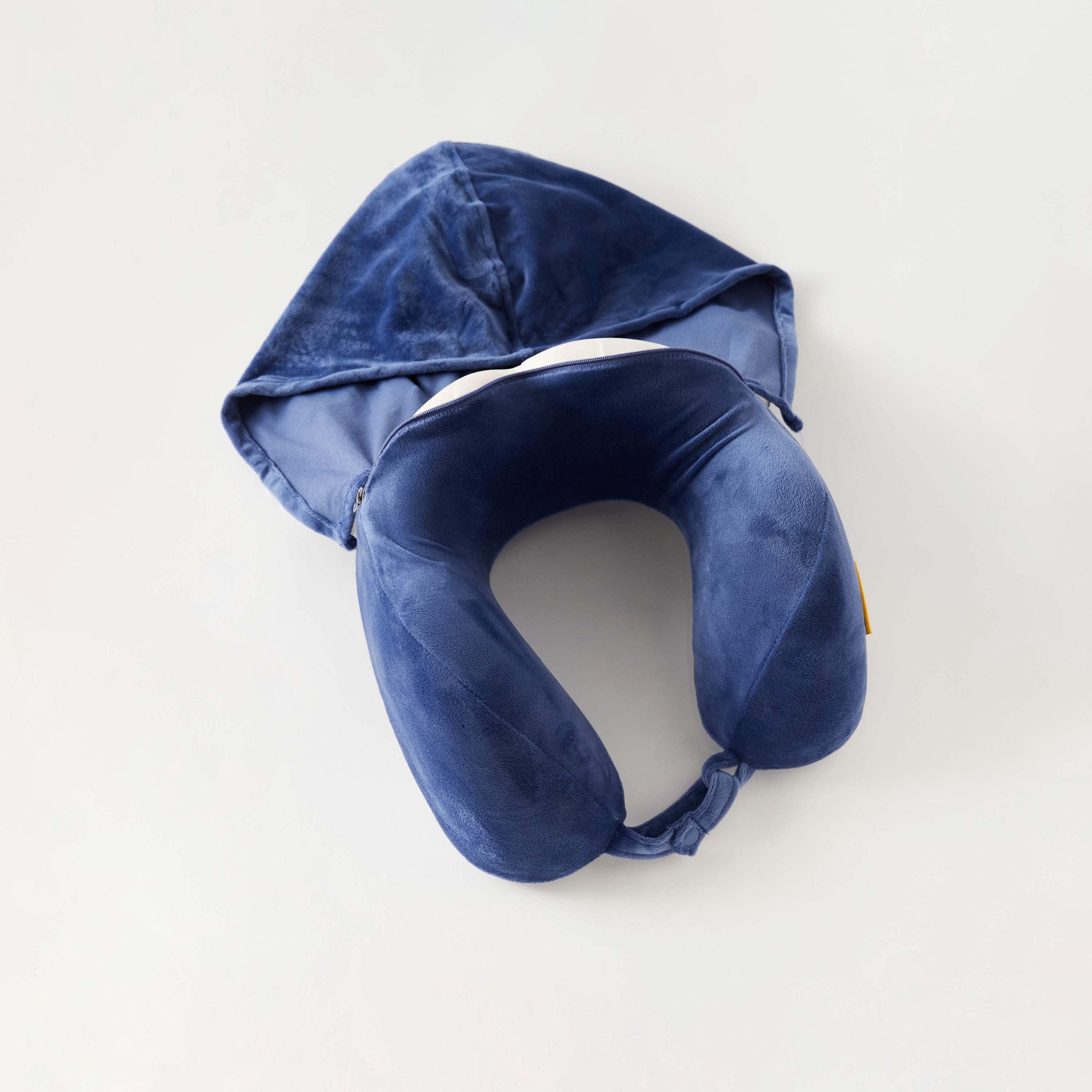 Findz Solid Neck Pillow with Hood-travel-pillows-image-3