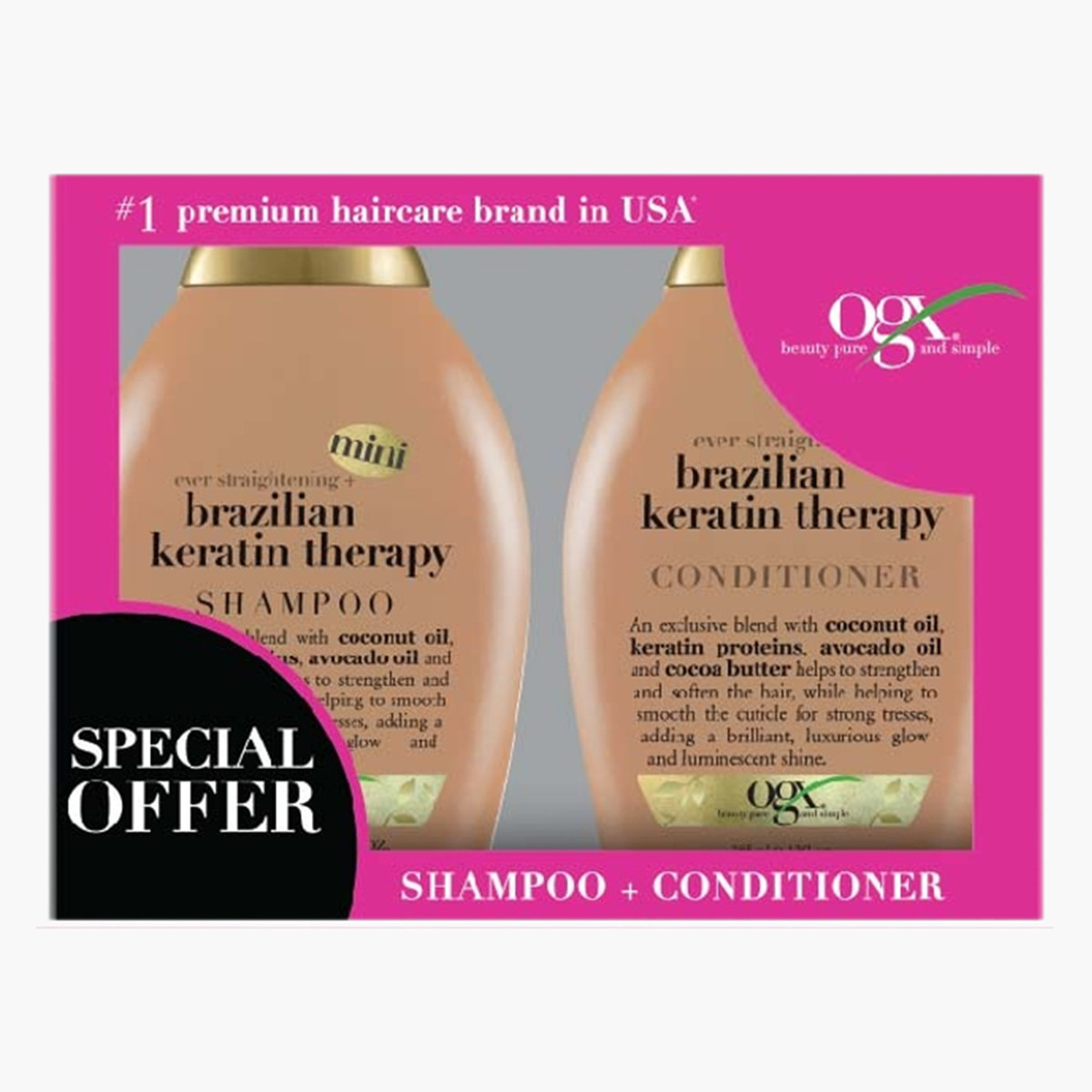 Ogx ever straightening hotsell brazilian keratin therapy conditioner