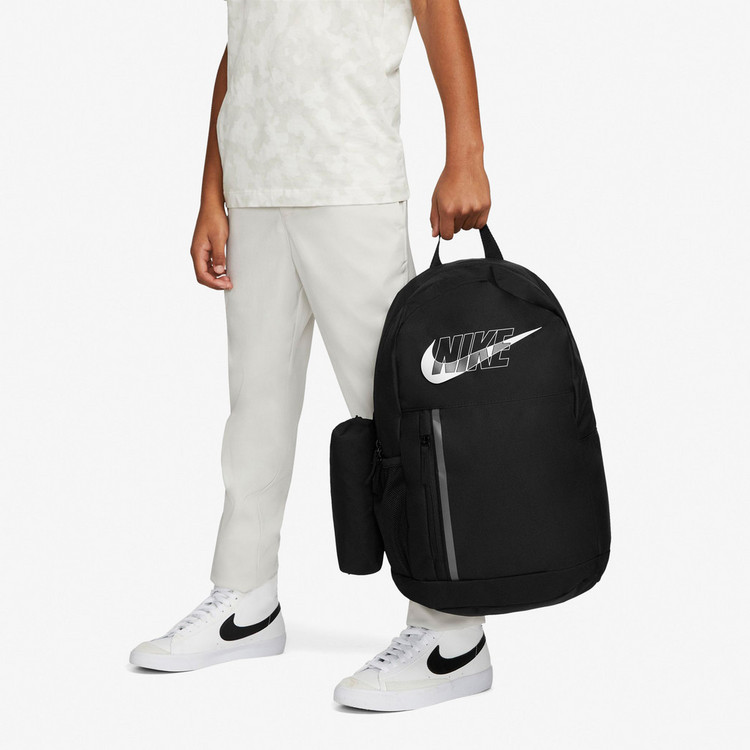 Nike Logo Print Backpack with Zip Closure and Detachable Pouch