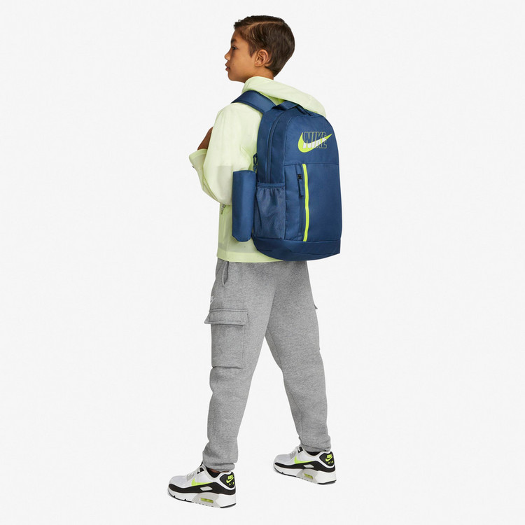 Nike Logo Print Backpack with Zip Closure and Detachable Pouch