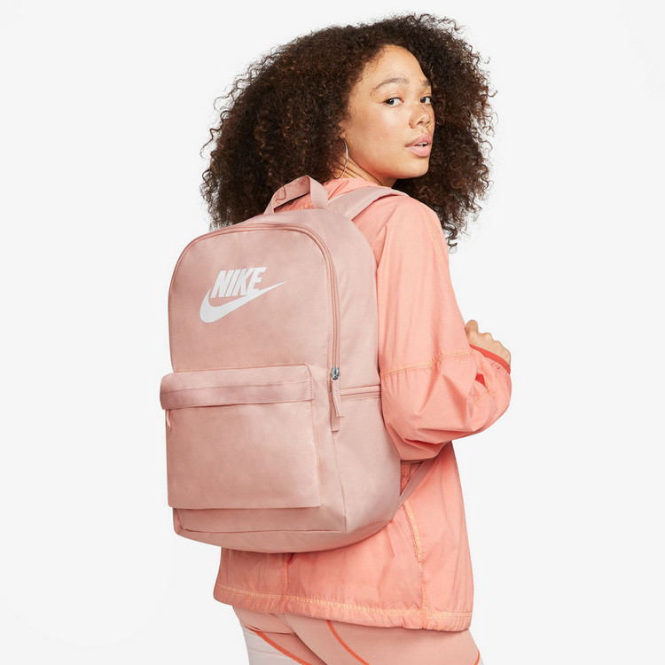 Nike Logo Print Backpack with Adjustable Shoulder Straps