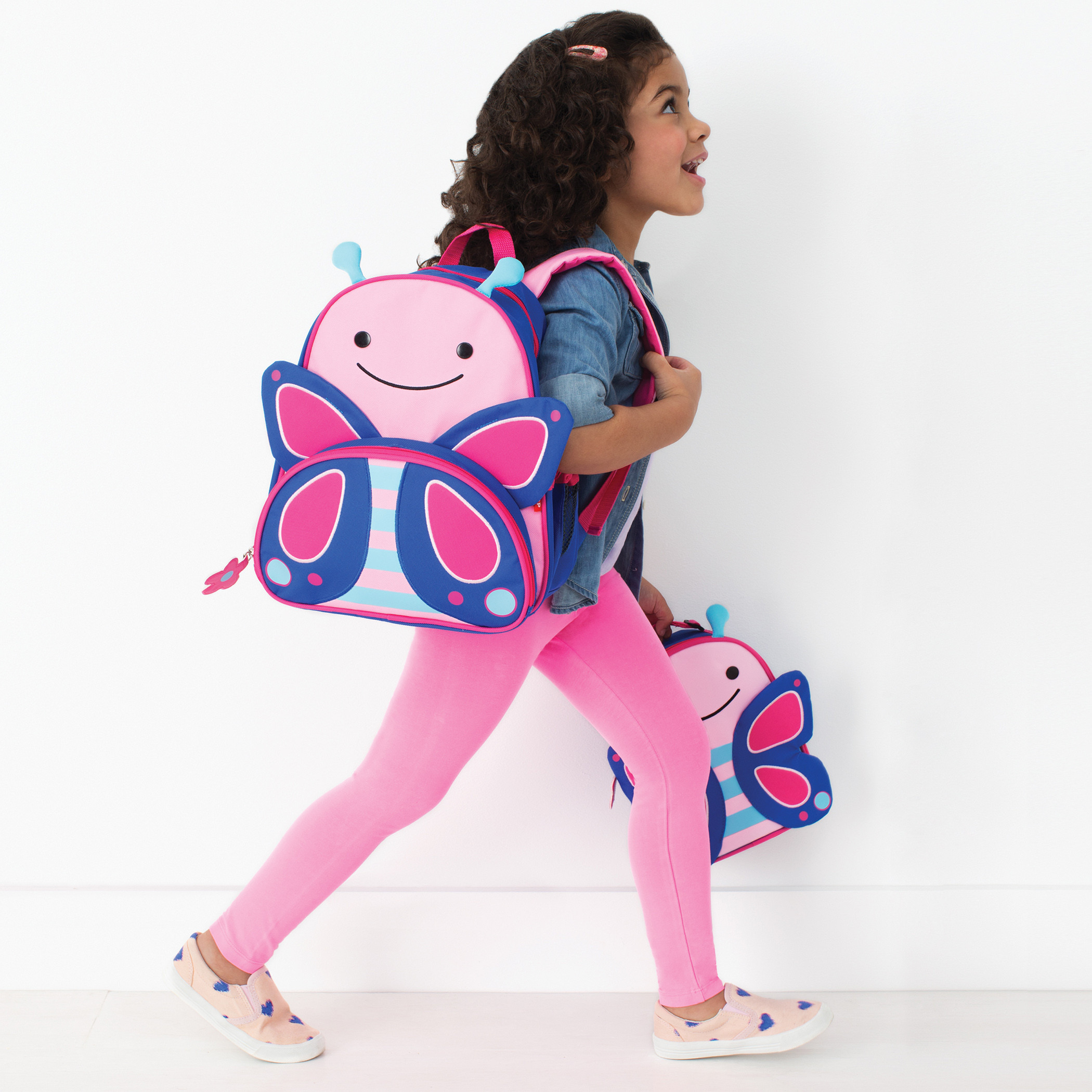 Girl skip store hop backpack