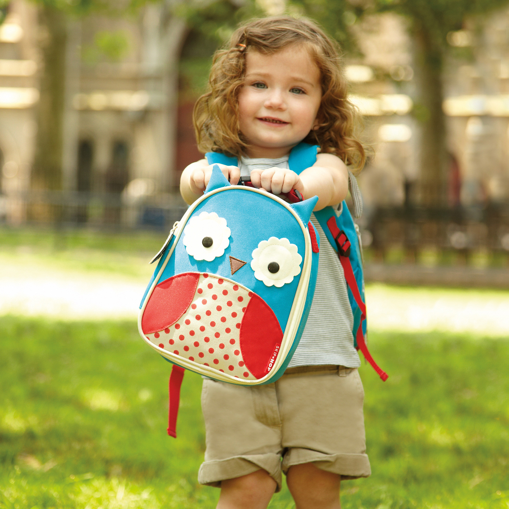 Buy Skip Hop Owl Applique Lunch Bag with Handle and Zip Closure