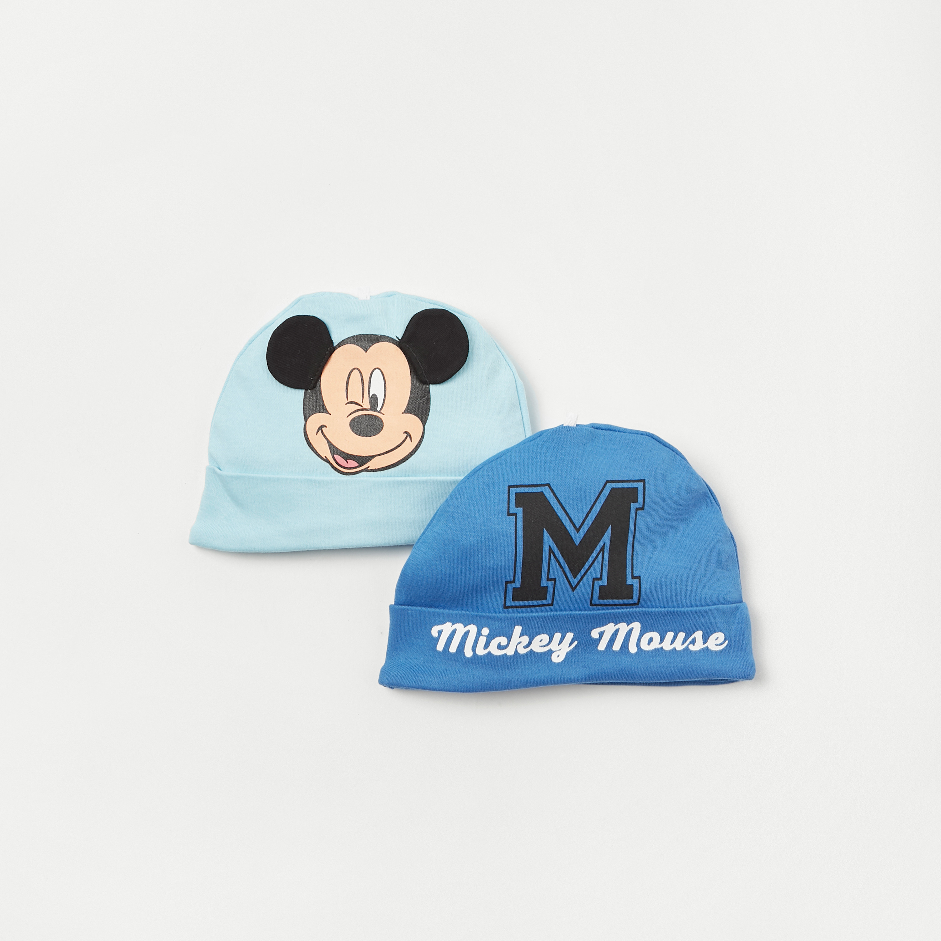 Disney Mickey Mouse Print Beanie - Set of 2-baby-boys-accessories-caps-image-1