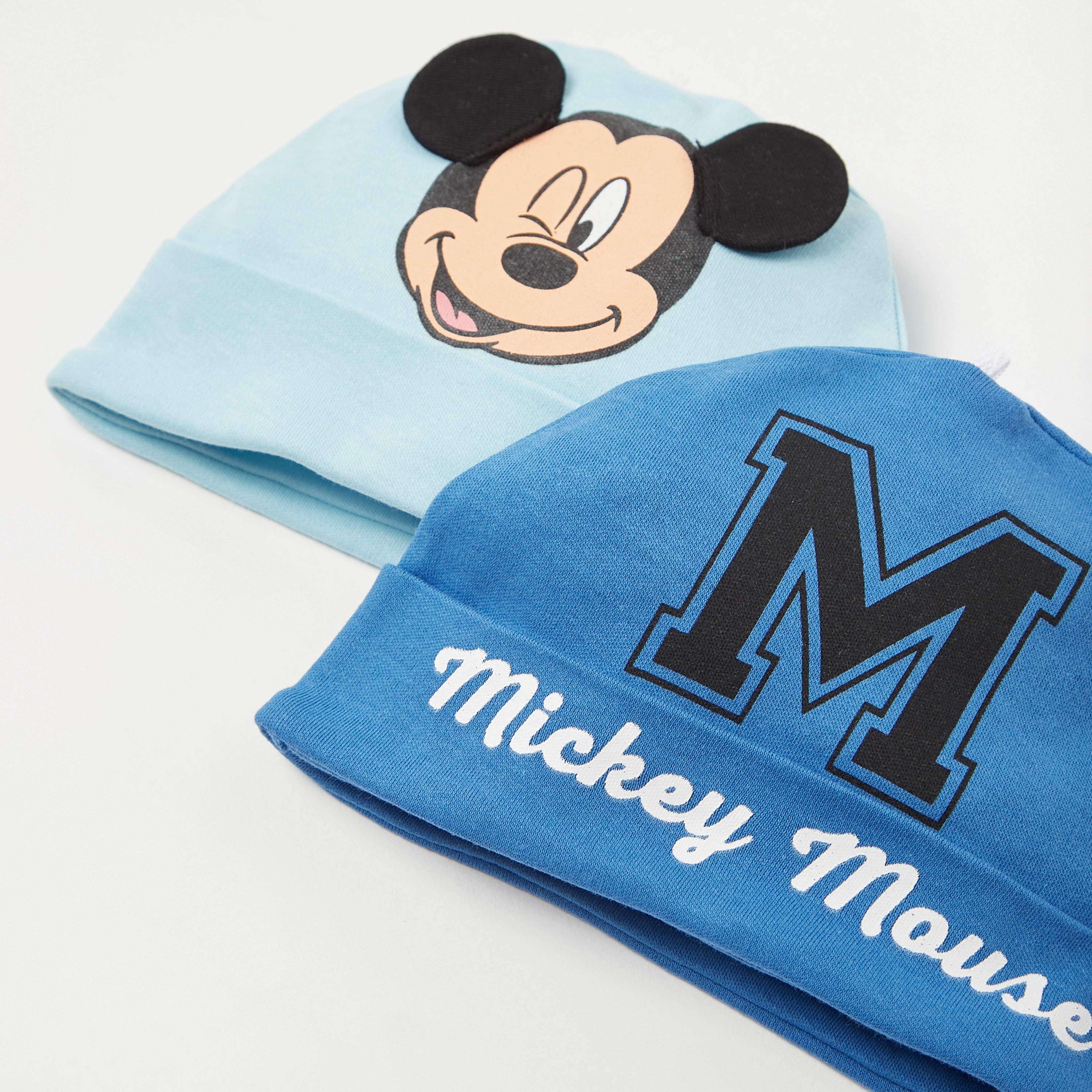 Disney Mickey Mouse Print Beanie - Set of 2-baby-boys-accessories-caps-image-2