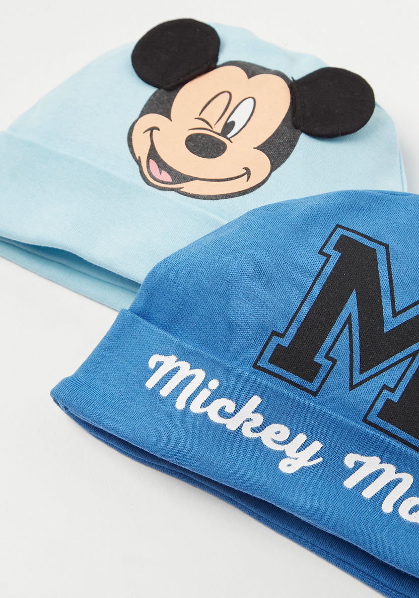 Disney Mickey Mouse Print Beanie - Set of 2-Caps-image-1