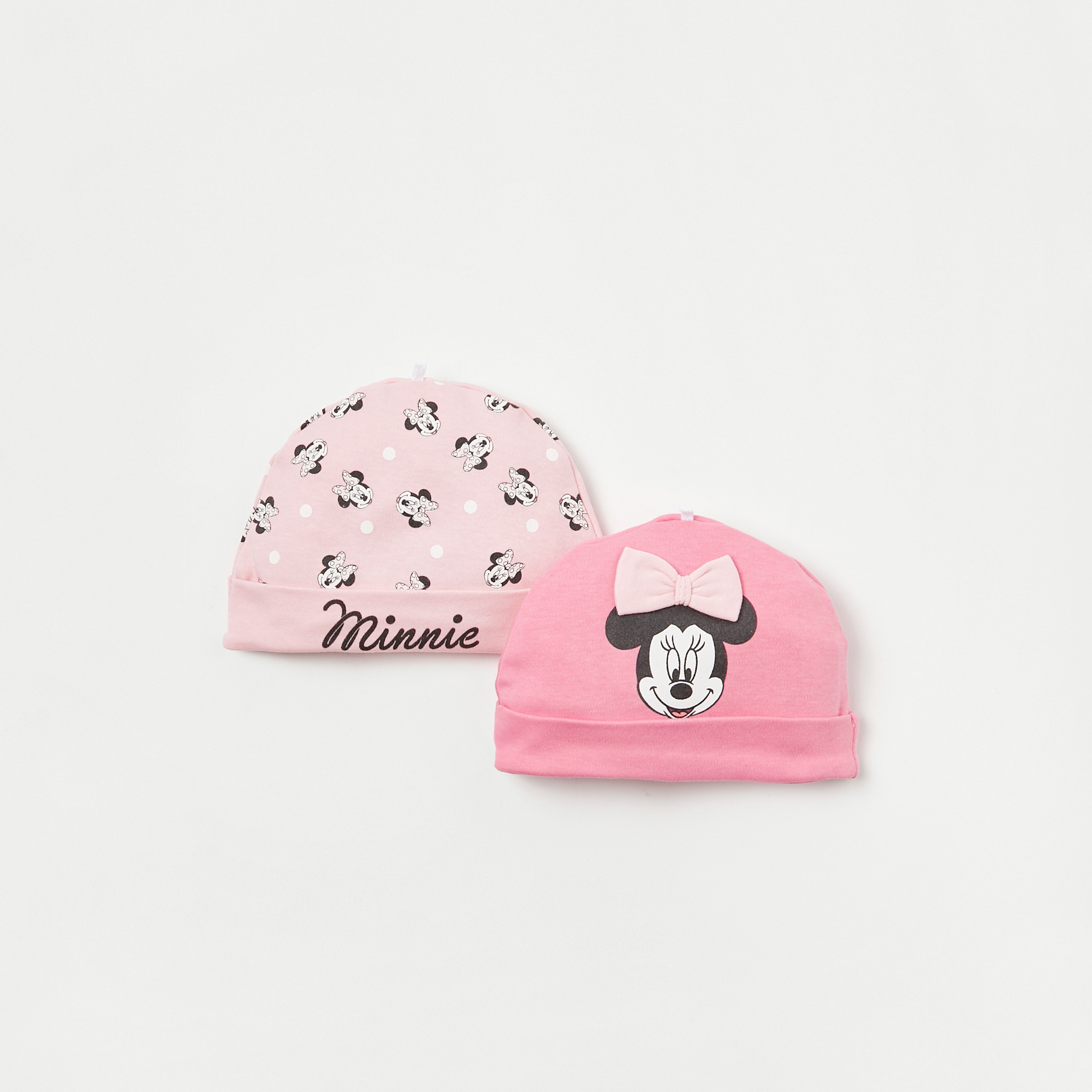 Disney Minnie Mouse Print Beanie - Set of 2-baby-boys-accessories-caps-image-1