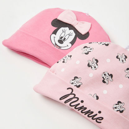 Disney Minnie Mouse Print Beanie - Set of 2-Caps-image-1