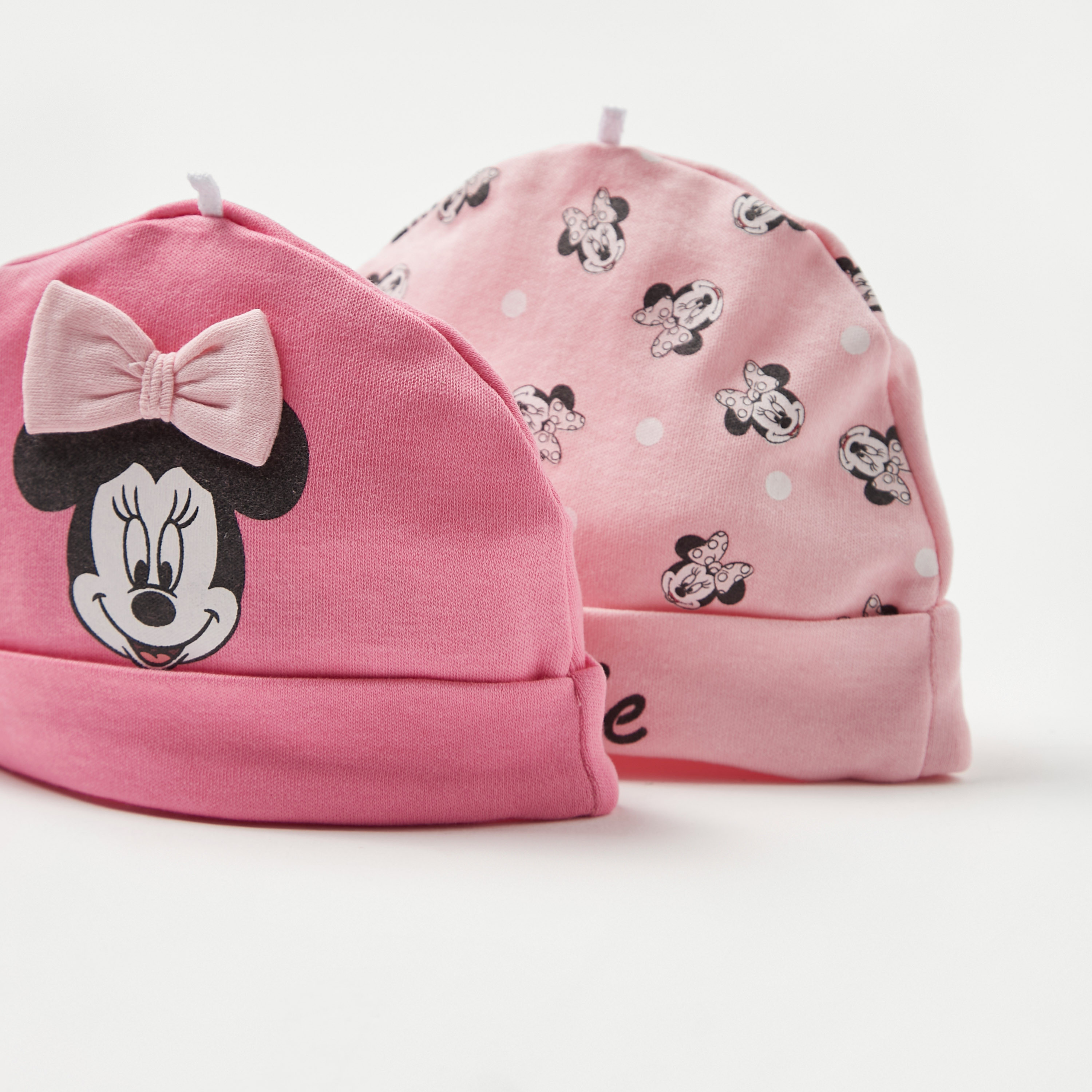 Disney Minnie Mouse Print Beanie - Set of 2-baby-boys-accessories-caps-image-5