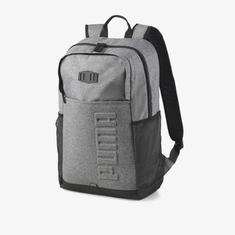 Puma Embossed Logo Backpack with Adjustable Straps and Zip Closure