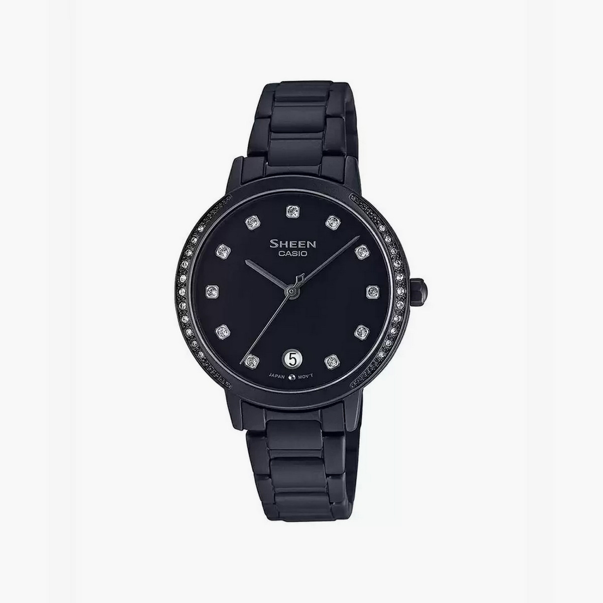 ساعة شين للنساء انالوج بسوار أسود من الستانلس ستيل SHE-4056BD-1AUDF-women-watchesandjewellery-watches-image-1
