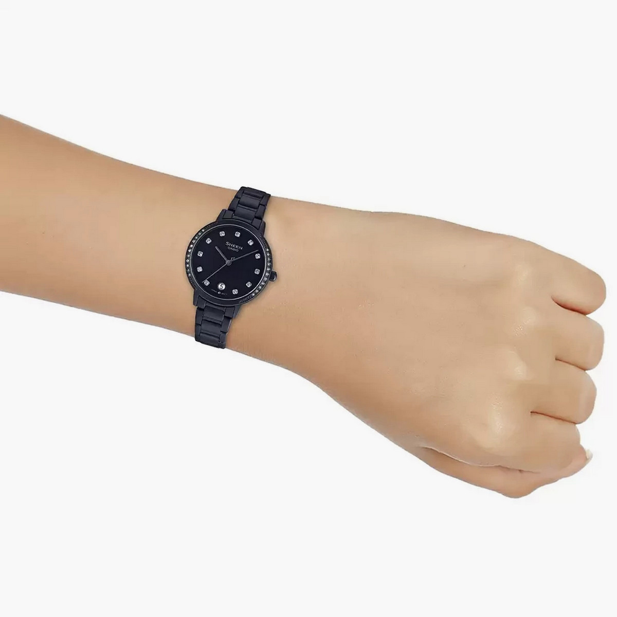ساعة شين للنساء انالوج بسوار أسود من الستانلس ستيل SHE-4056BD-1AUDF-women-watchesandjewellery-watches-image-5