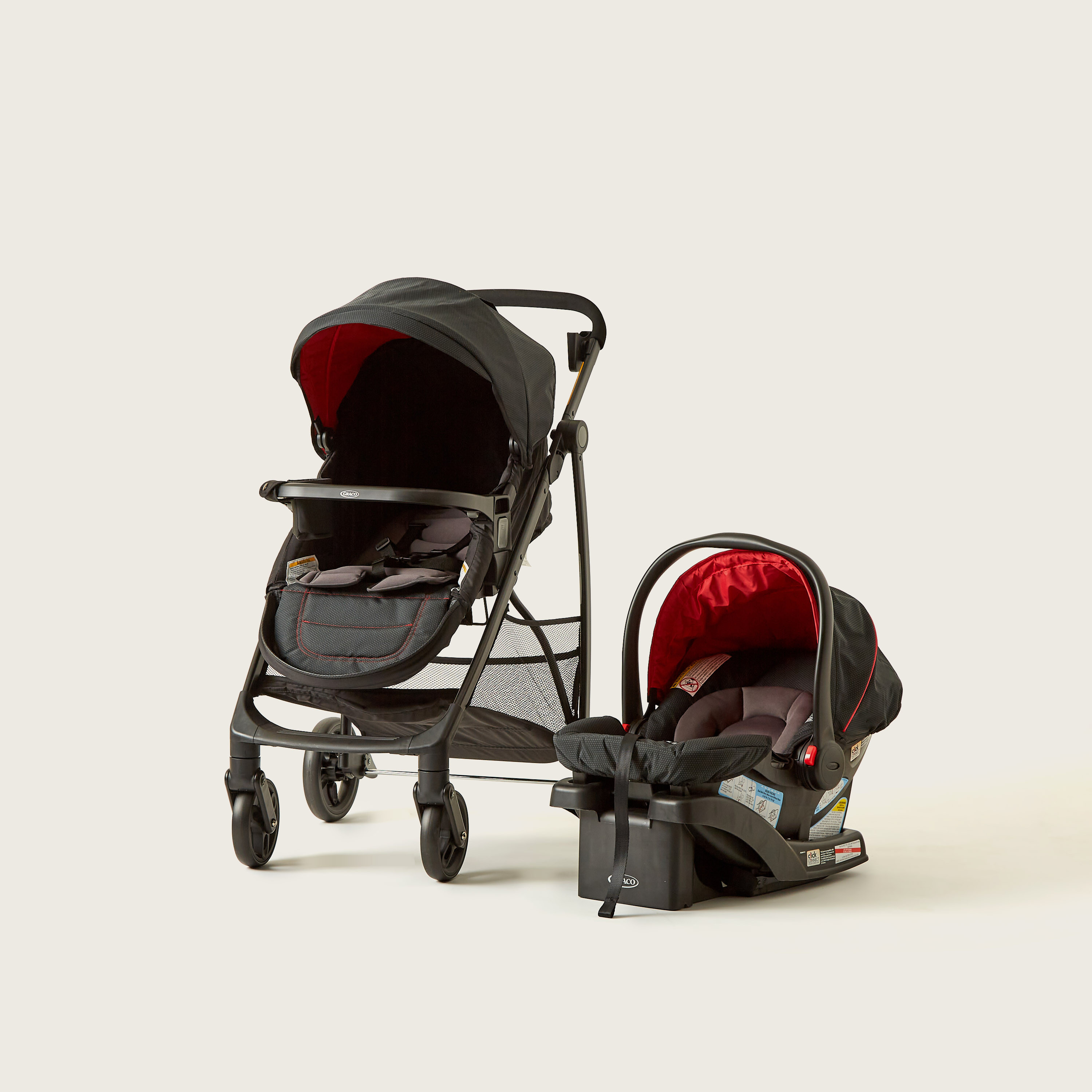 Graco red and black stroller on sale