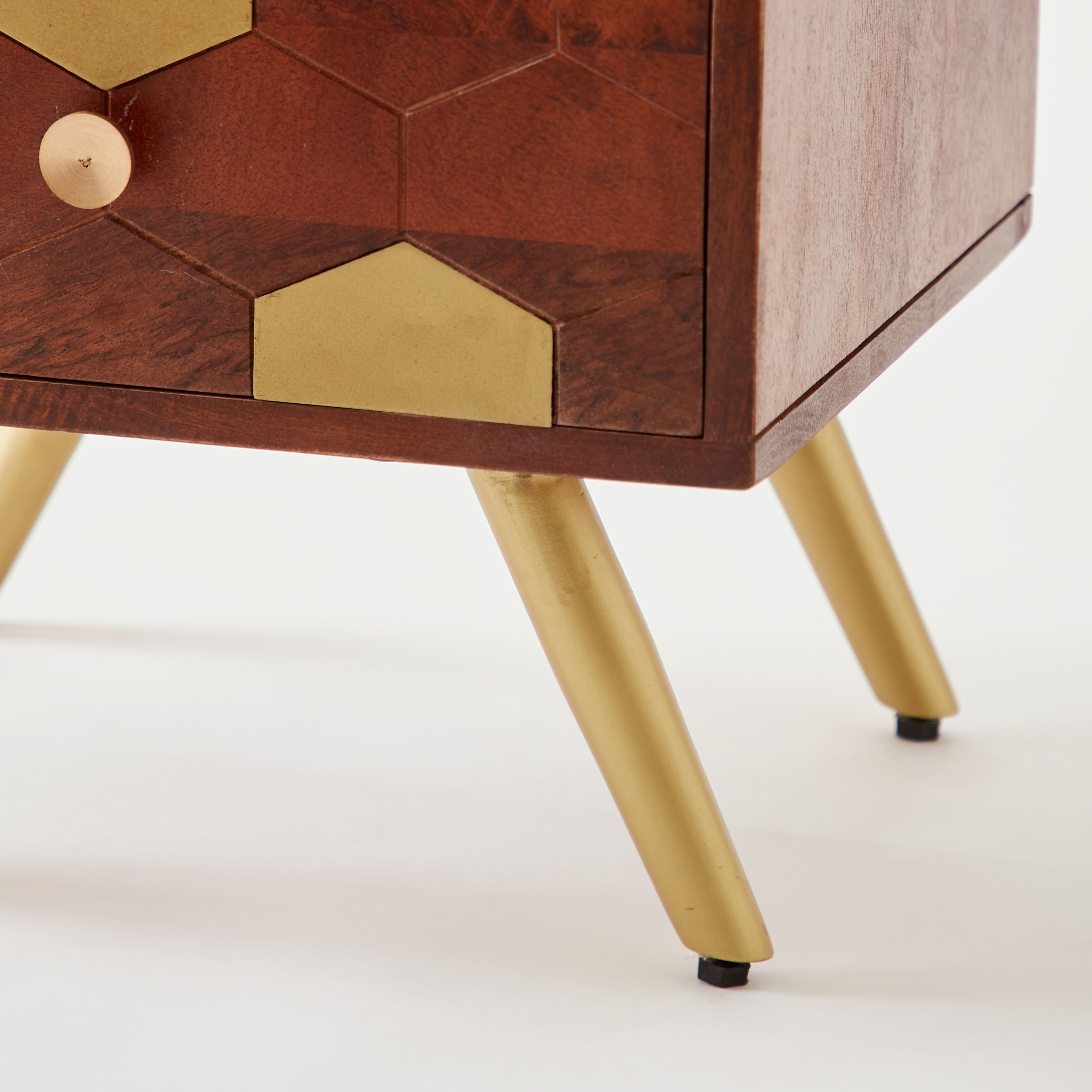 Wooden 2-Drawer Bedside Table - 40x35x50 cms-furniture-bedroom-nightstands-image-4