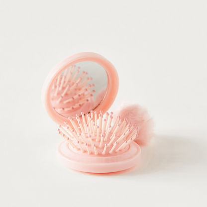 Buy Unicorn Print Foldable Hair Brush with Mirror and Pom-Pom Keychain  Online | Centrepoint UAE