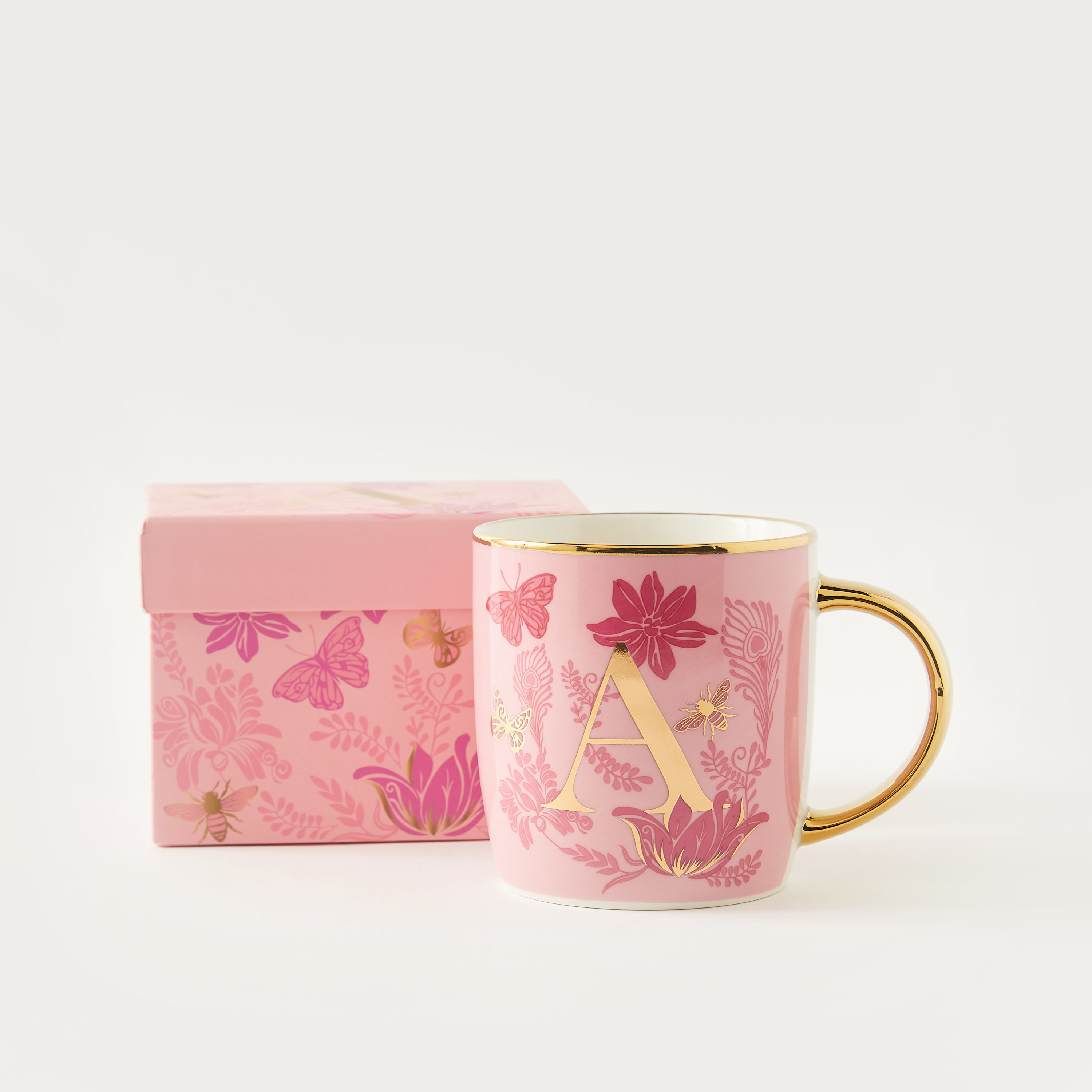 Buy Letter 'A' Print New Bone China Mug with Handle 355 ml Online  Centrepoint Bahrain