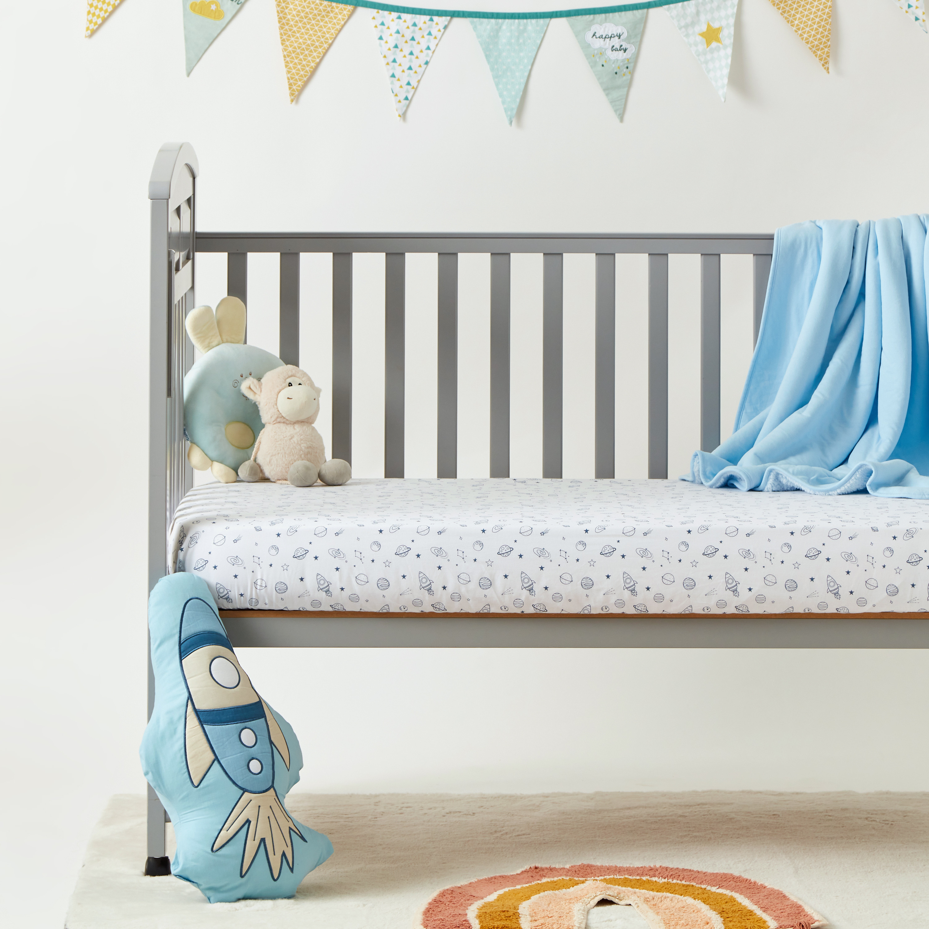 Buy Juniors Space Print Fitted Sheet Online Mothercare Bahrain