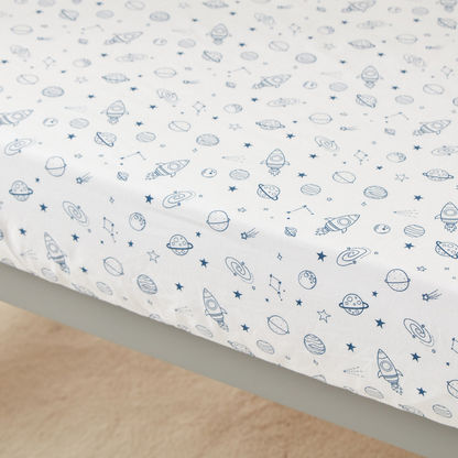 Juniors Space Print Fitted Sheet