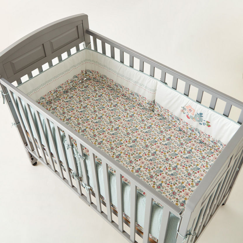Juniors 5-Piece Floral Print Comforter Set-Baby Bedding-image-8