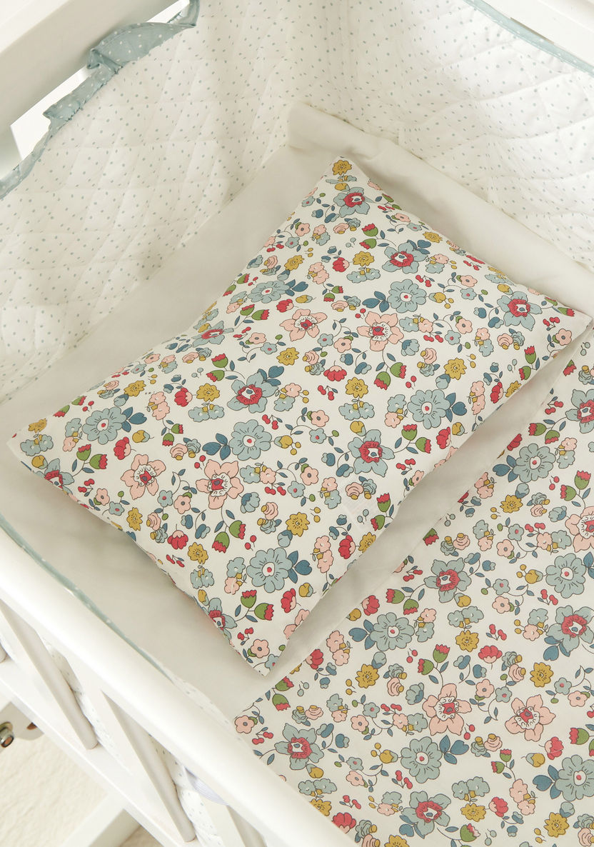 Juniors Floral Embroidery Cradle Bedding Set-Baby Bedding-image-1