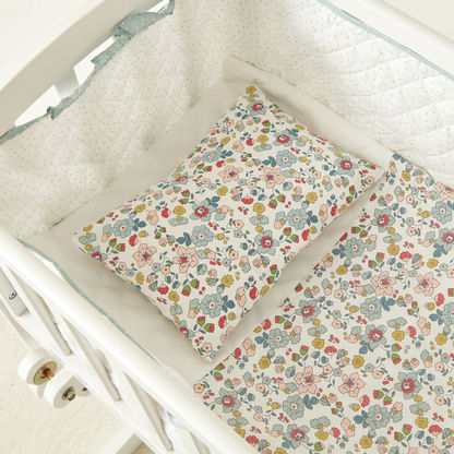 Juniors Floral Embroidery Cradle Bedding Set