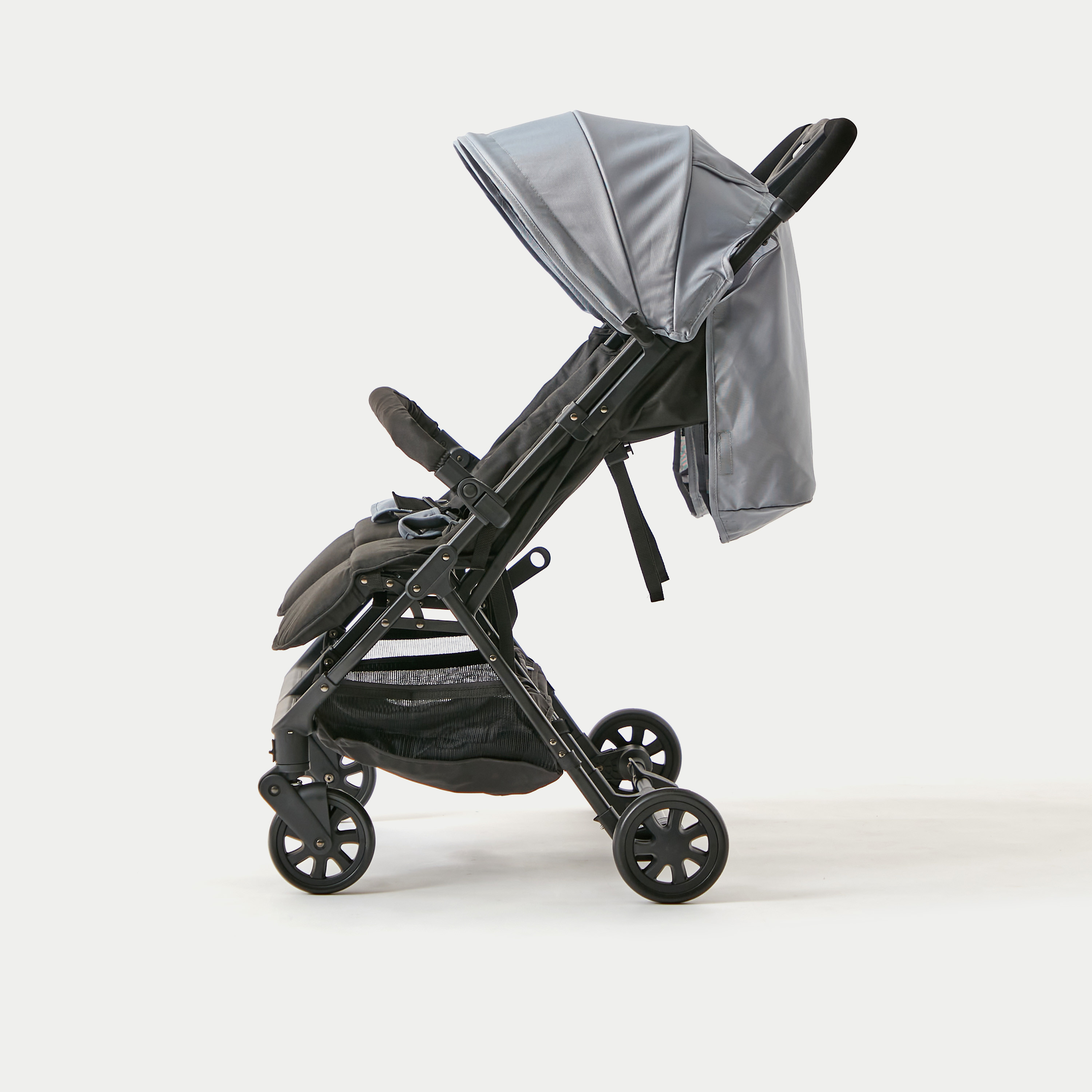 عربة أطفال توين لايت بنظام طي بزر ضغط وإطار فولاذ وقفل للعجلات من جونيورز -baby-gear-strollersandprams-strollers-image-8