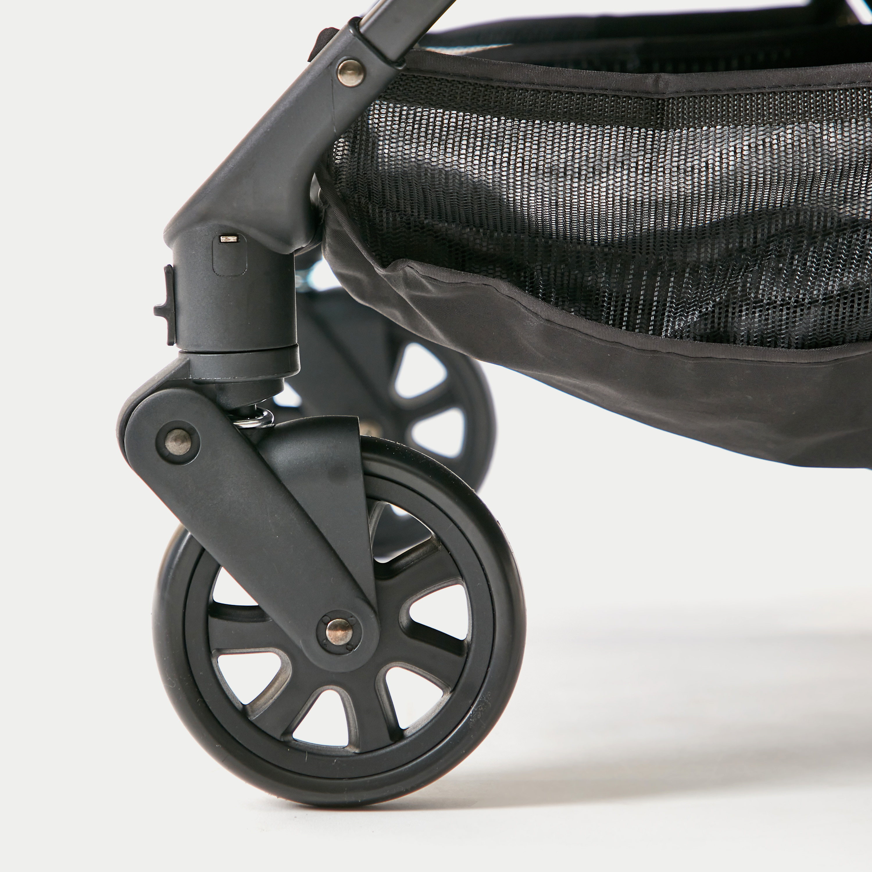 عربة أطفال توين لايت بنظام طي بزر ضغط وإطار فولاذ وقفل للعجلات من جونيورز -baby-gear-strollersandprams-strollers-image-3
