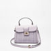 Celeste Tweed Panel Crossbody Bag with Top Handle and Twist Clasp-Women%27s Handbags-thumbnailMobile-1
