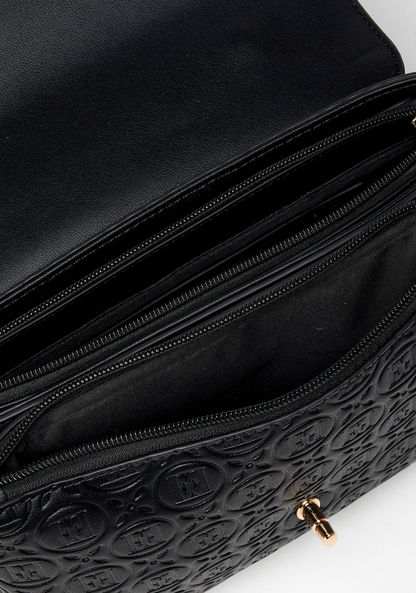 Elle Monogram Embossed Satchel Bag-Women%27s Handbags-image-6