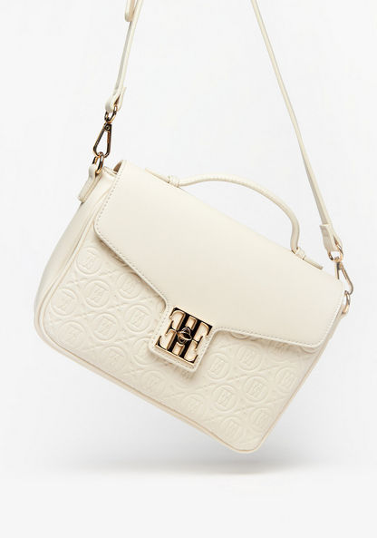 Elle Monogram Embossed Satchel Bag-Women%27s Handbags-image-2