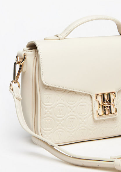 Elle Monogram Embossed Satchel Bag-Women%27s Handbags-image-4