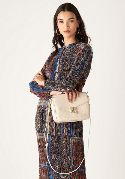 Elle Monogram Embossed Satchel Bag-Women%27s Handbags-image-5