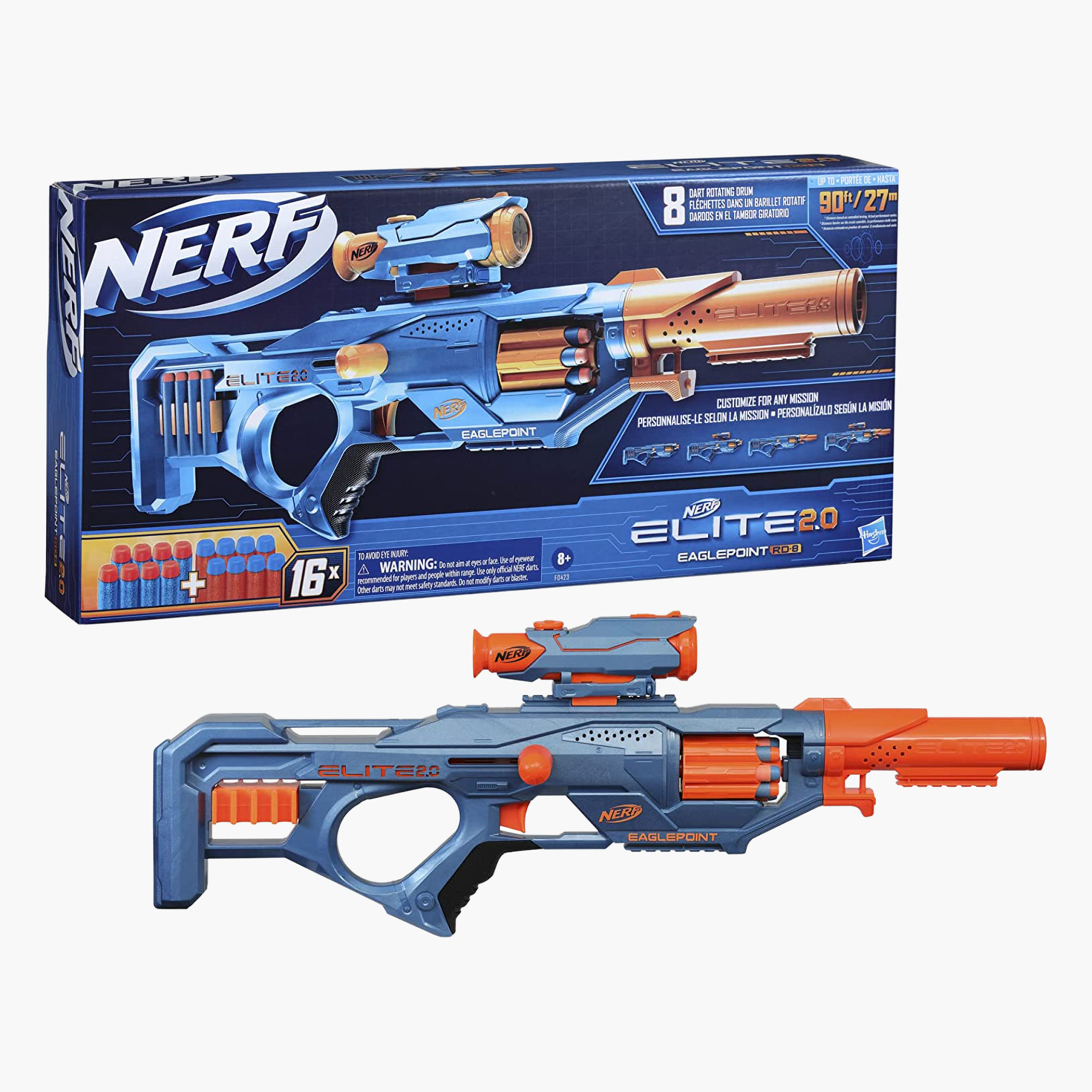 Nerf Elite 2.0 Eaglepoint RD-8 Dart Gun-toys-outdoor-gunsandfoamblasters-image-1