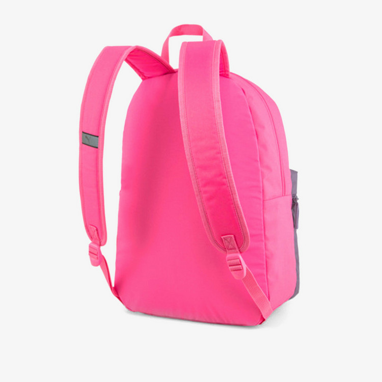 PUMA Colourblock Backpack with Adjustable Straps and Zip Closure