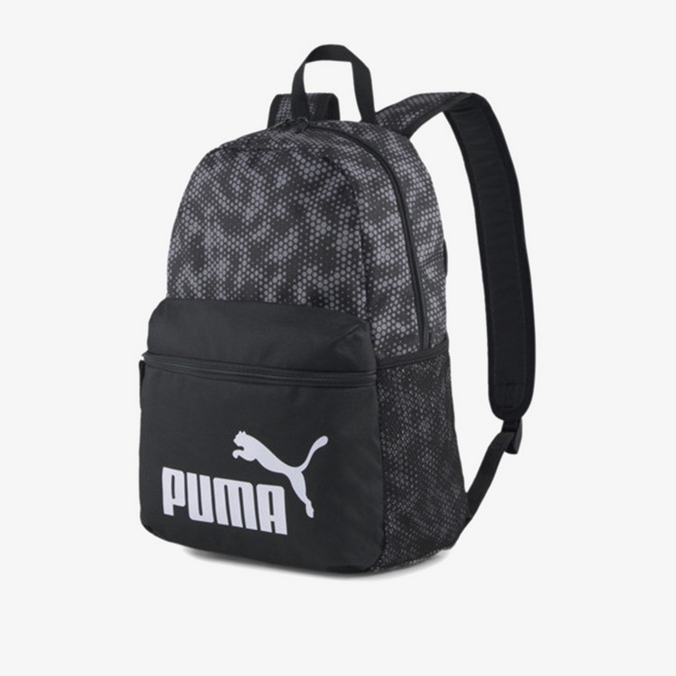 PUMA All Over Print Backpack with Adjustable Straps and Zip Closure