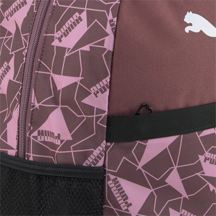 PUMA Printed Backpack with Adjustable Straps and Zip Closure