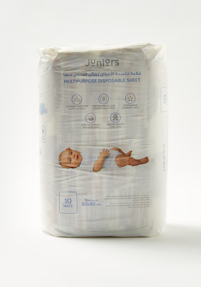 Juniors 10-Piece Multi-Purpose Disposable Sheet Set - 60x90 cms-Diaper Accessories-image-0
