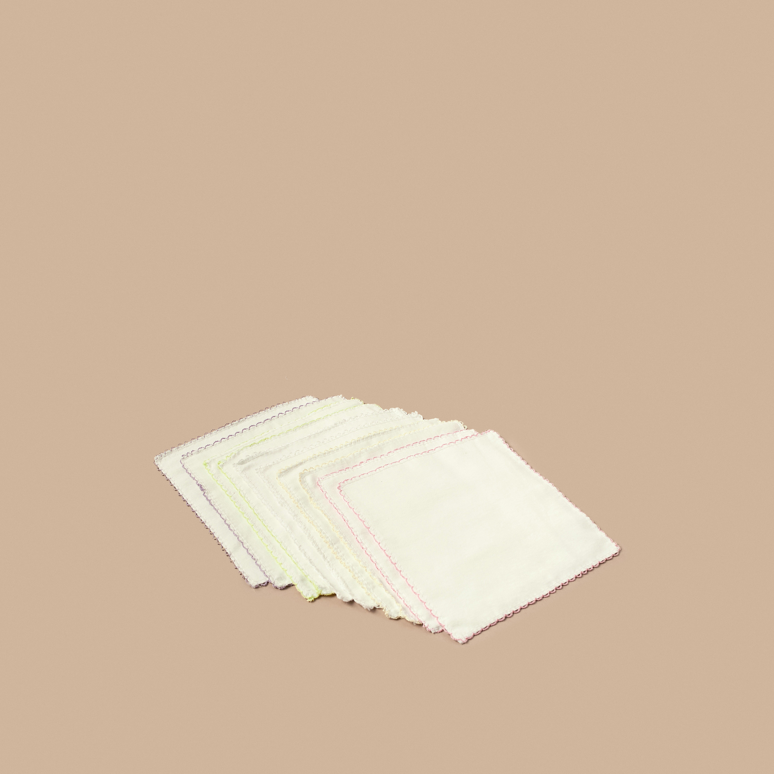 Juniors Assorted 10-Piece Handkerchief Set - 20x20 cms-baby-bathandcare-towels-image-2