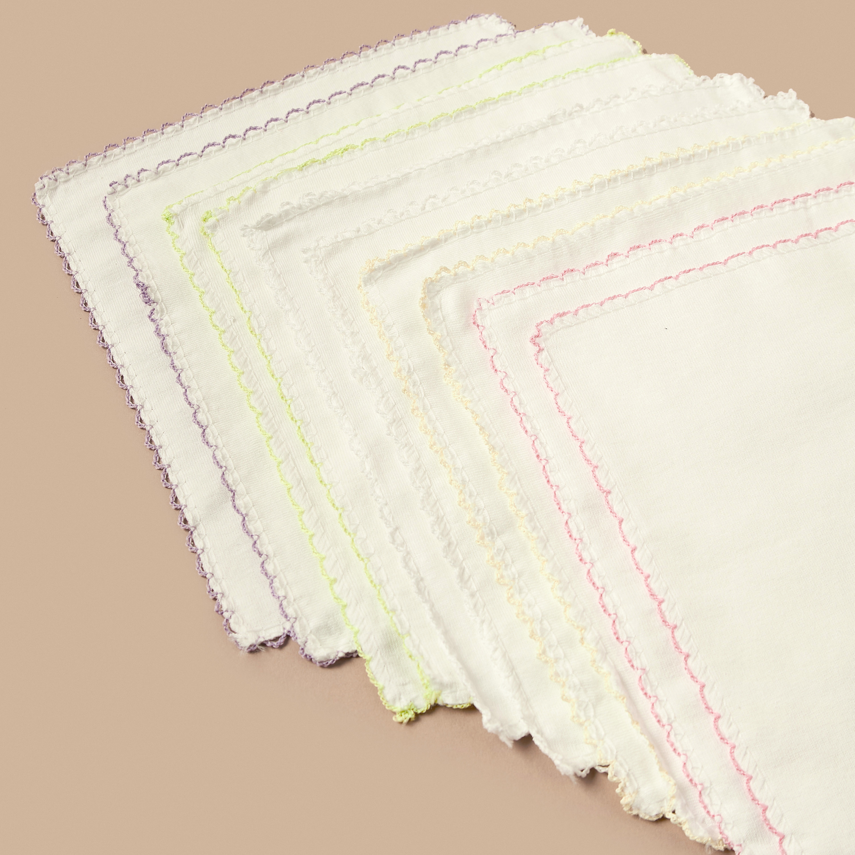 Juniors Assorted 10-Piece Handkerchief Set - 20x20 cms-baby-bathandcare-towels-image-3