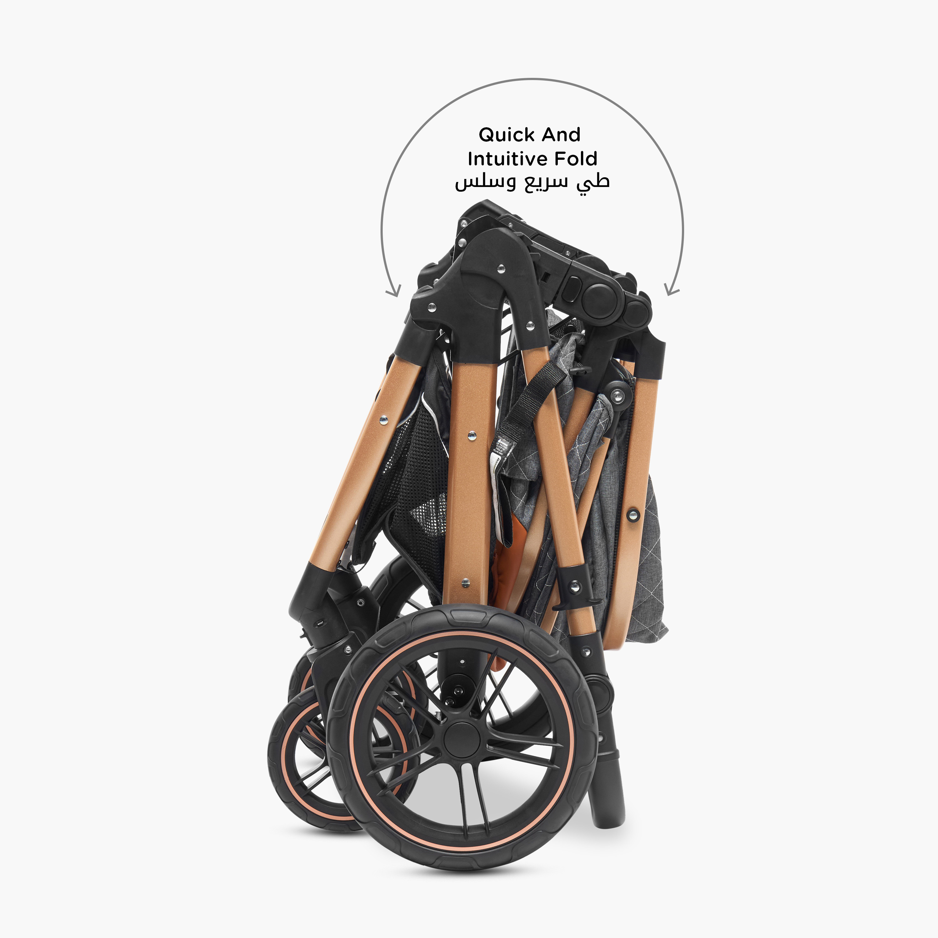 Juniors Anton Stroller with Push Button Folding System, Metal Frame and Wheel Lock-baby-gear-strollersandprams-strollers-image-6
