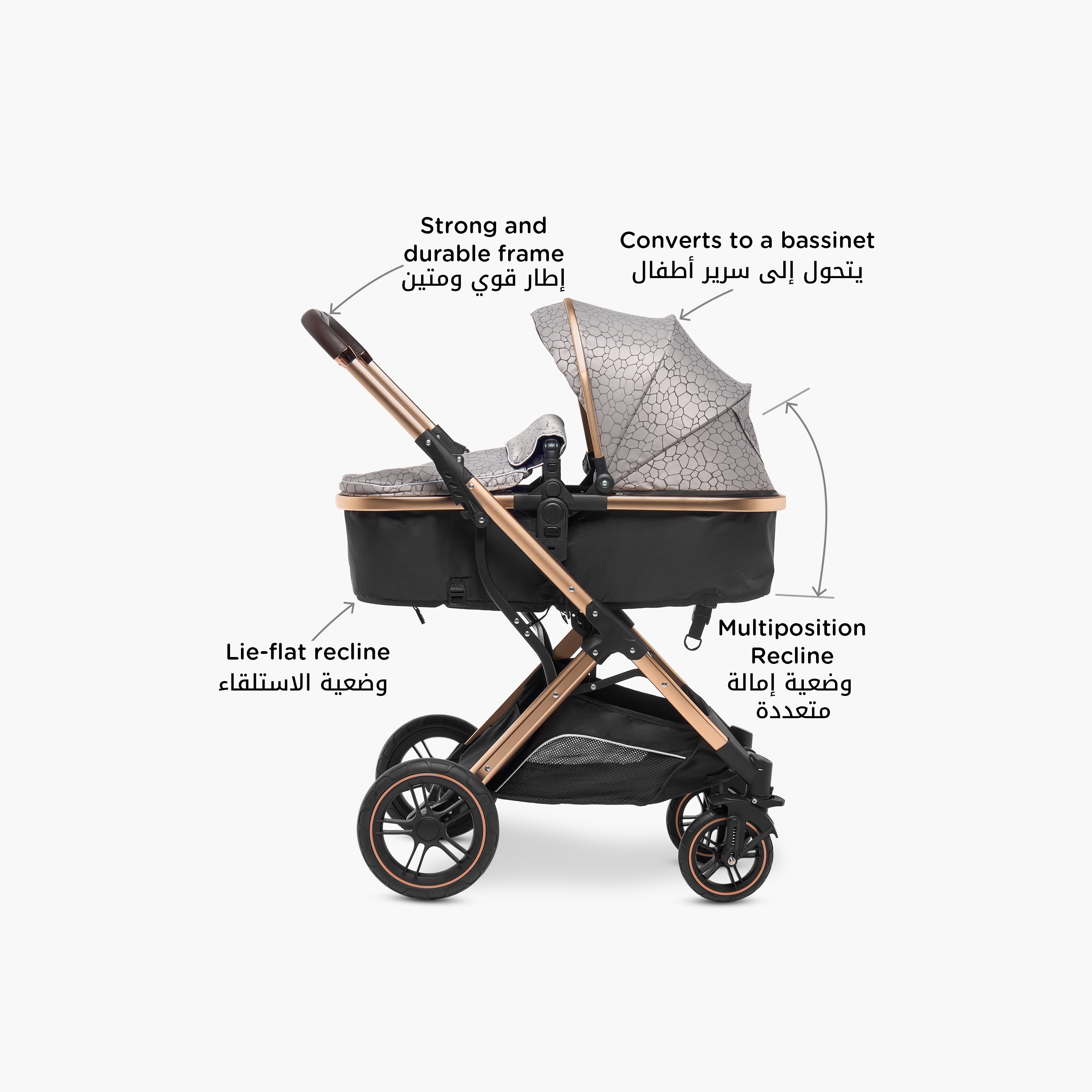 Juniors Anton Stroller with Push Button Folding System, Metal Frame and Wheel Lock-baby-gear-strollersandprams-strollers-image-5