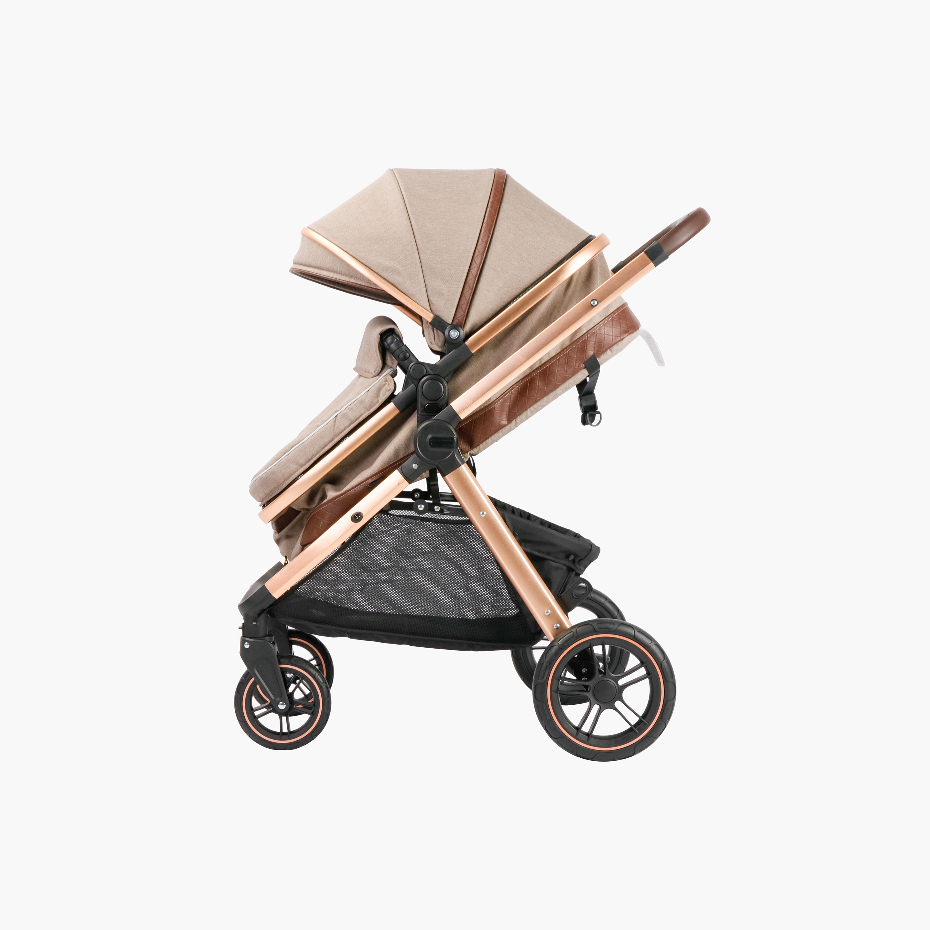 عربة أطفال أوليفا بنظام طي بزر ضغط وإطار ألومنيوم وقفل للعجلات من جونيورز -baby-gear-strollersandprams-strollers-image-3