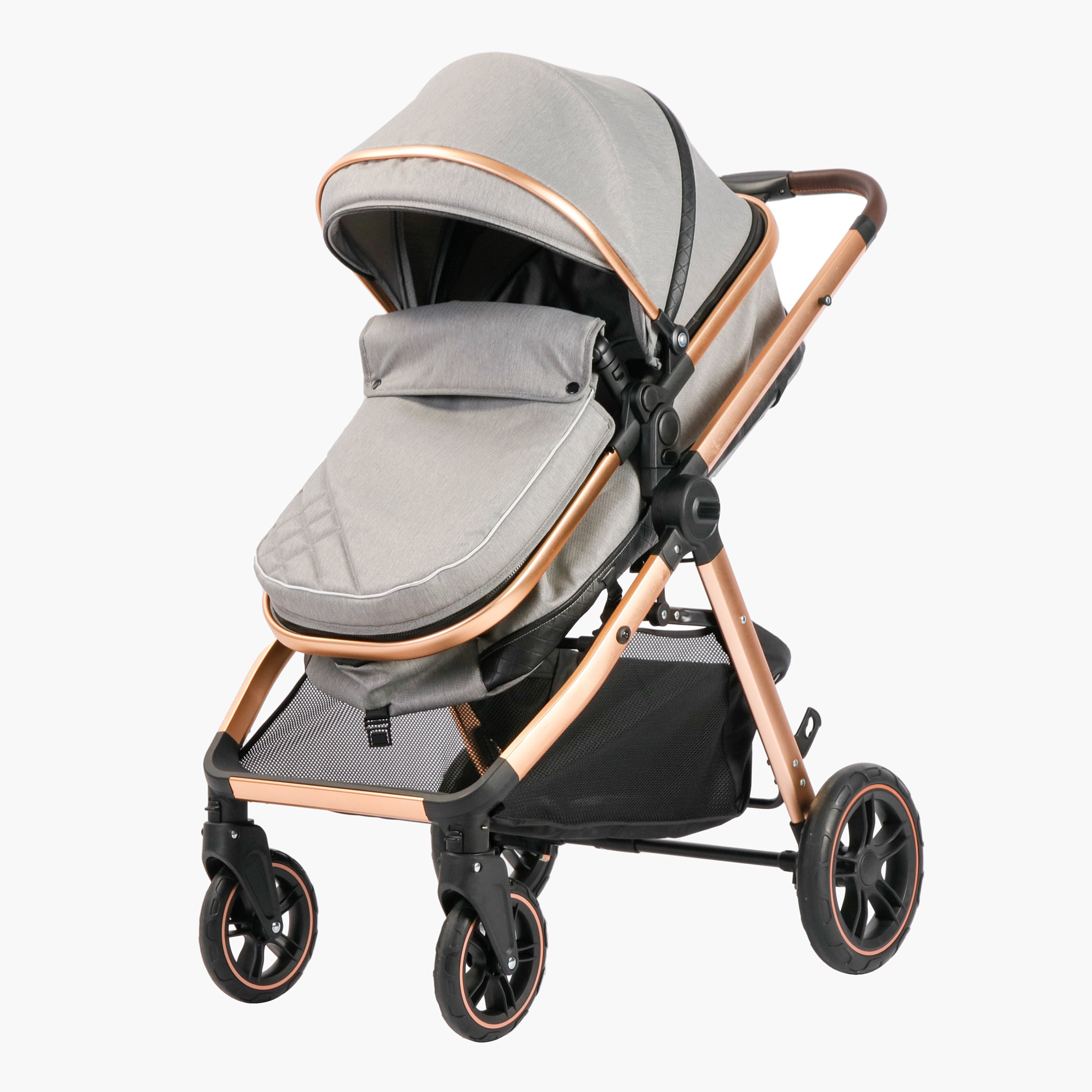 عربة أطفال أوليفا بنظام طي بزر ضغط وإطار ألومنيوم وقفل للعجلات من جونيورز -baby-gear-strollersandprams-strollers-image-2