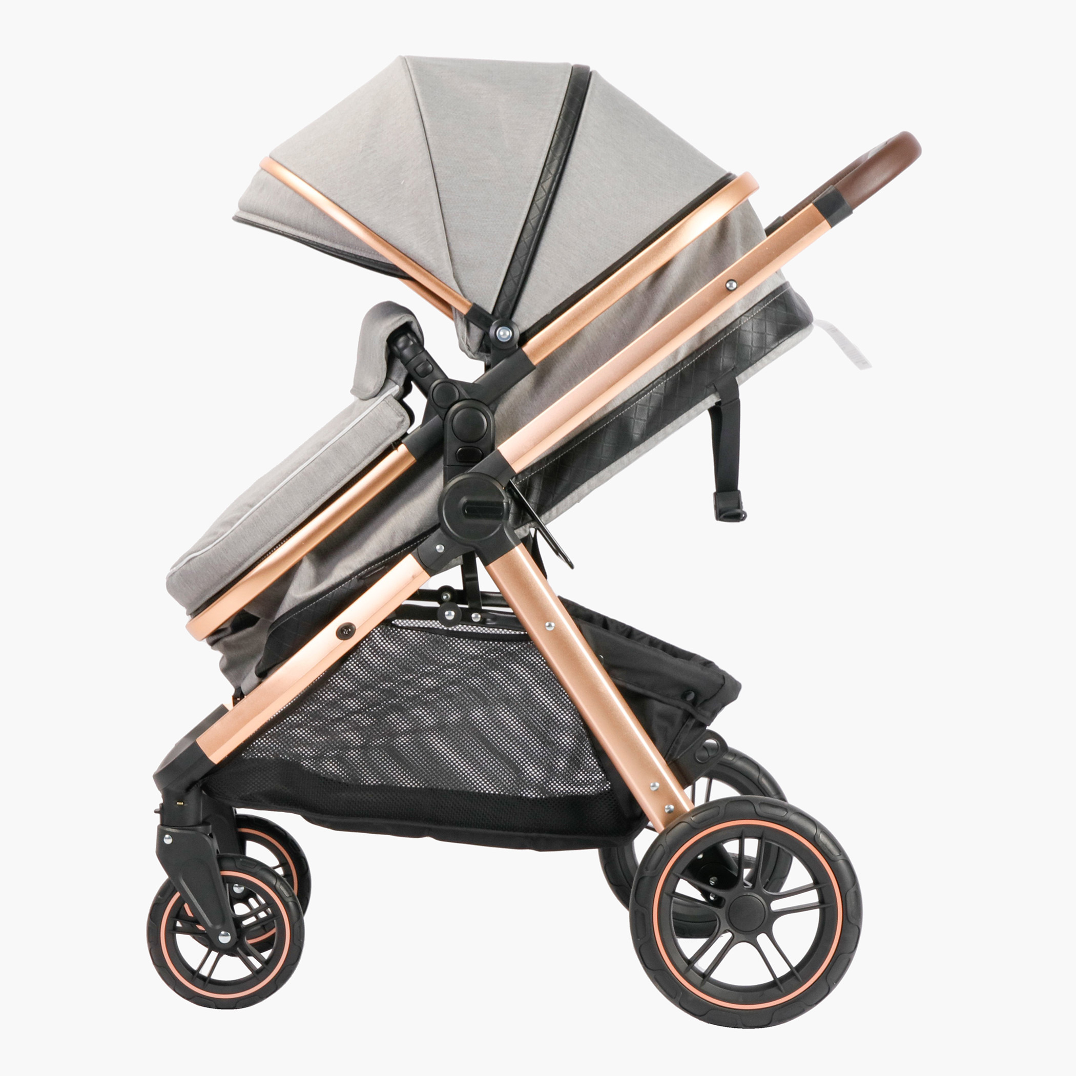 عربة أطفال أوليفا بنظام طي بزر ضغط وإطار ألومنيوم وقفل للعجلات من جونيورز -baby-gear-strollersandprams-strollers-image-3